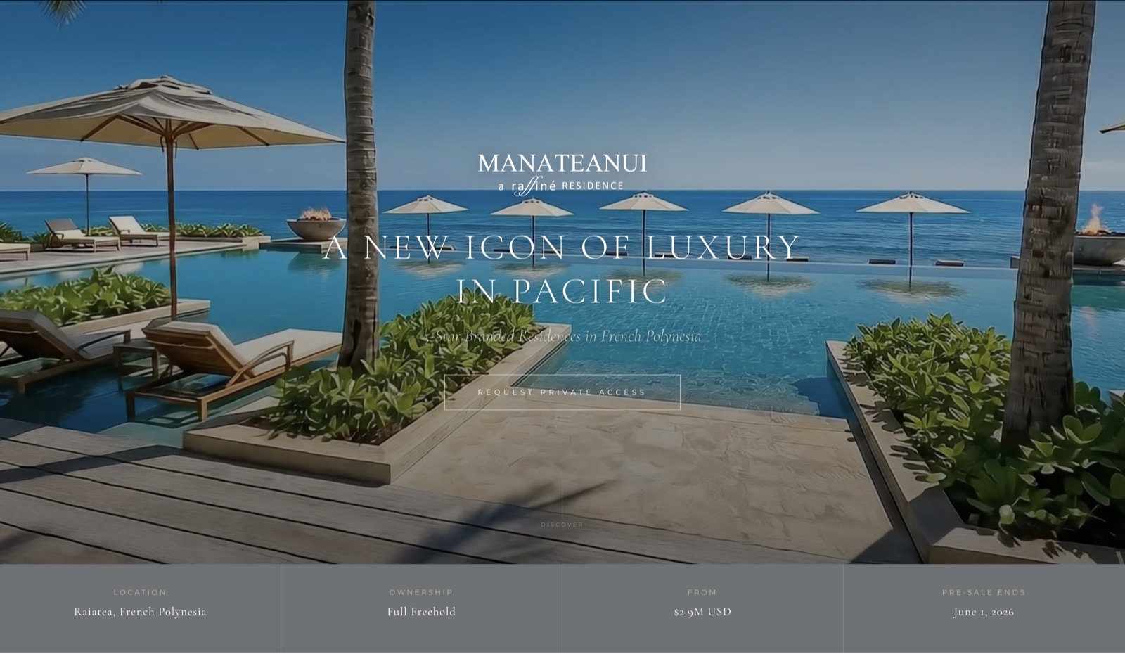 Site et lancement international de Manateanui
